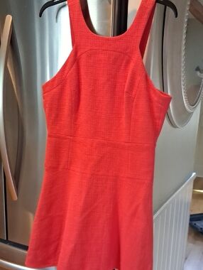 Women’s Coral Sleeveless A-Line Dress Flares At bottom